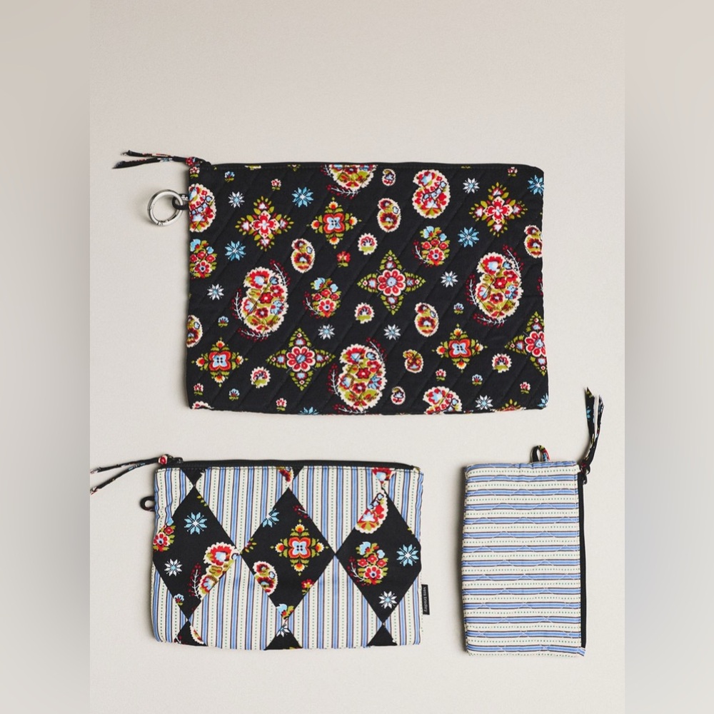 Vera Bradley x Anthropologie 3Pouch Organizer Set DiamondPatchwork Northstar